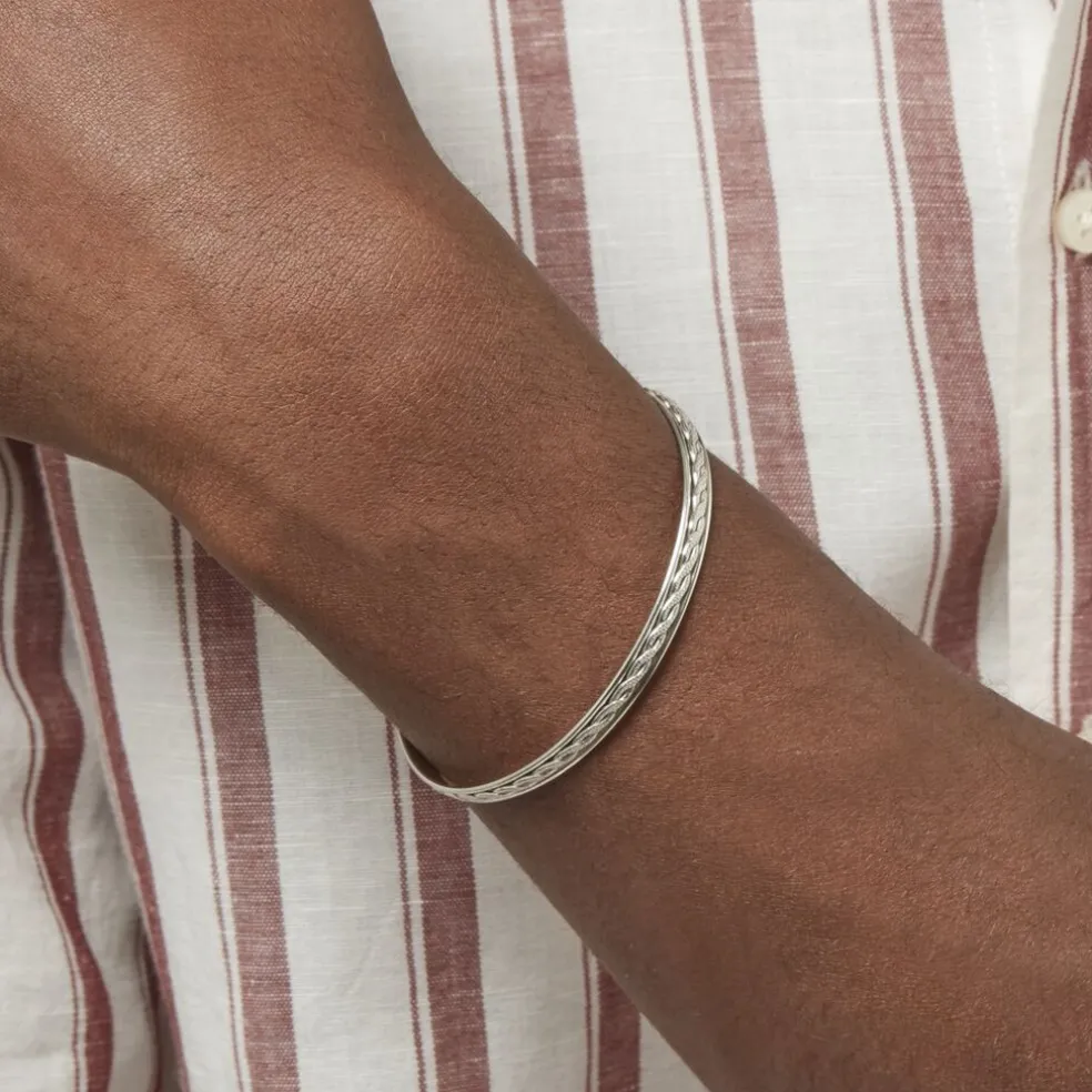 Bracelet Jonc Oscaro Argent Gris
