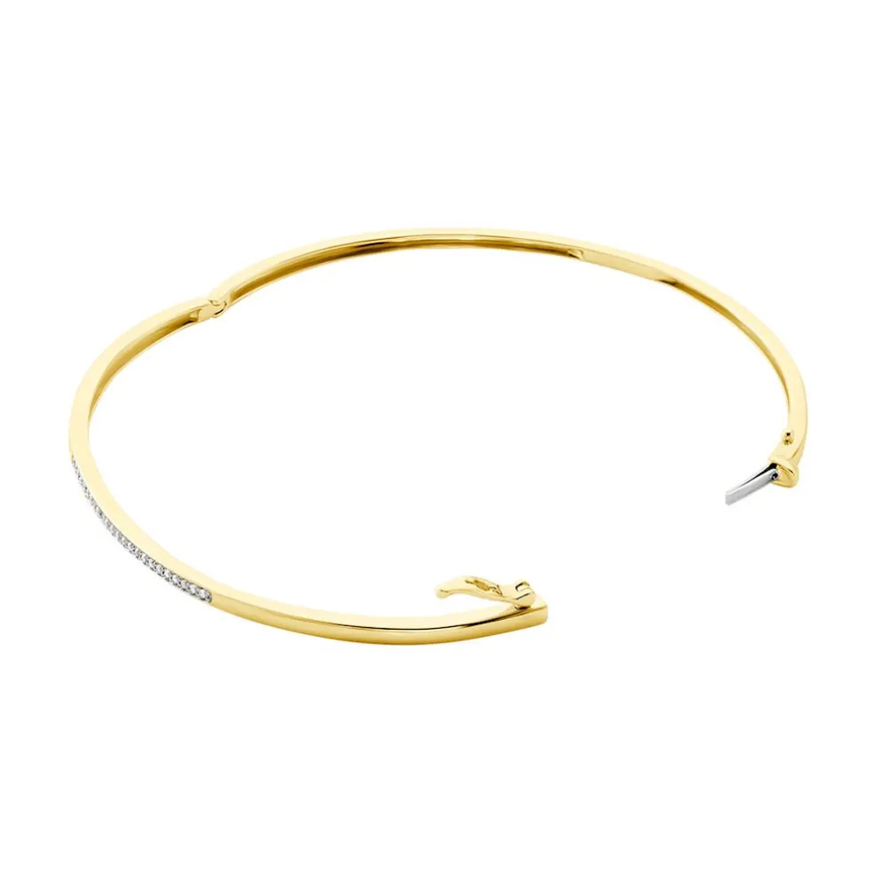 Bracelet Jonc Phillipa Or Jaune Diamant
