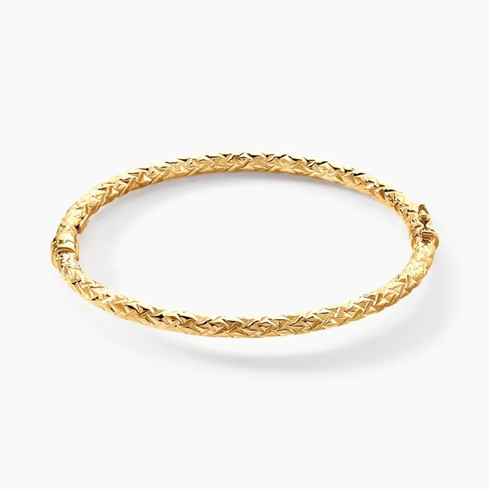 Bracelet Jonc Shiny Diamante Or Jaune