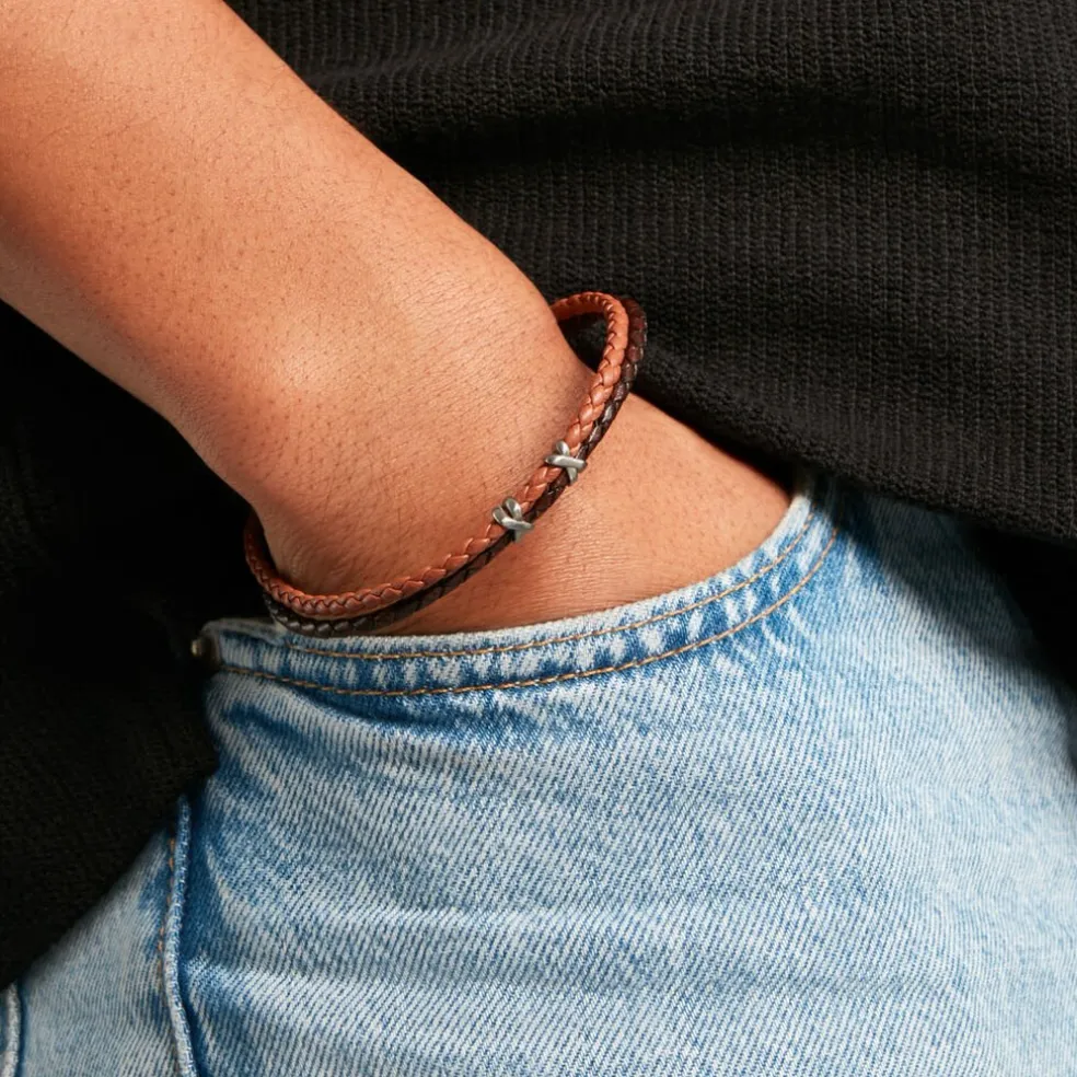Bracelet Jourdan Colibri Acier Marron