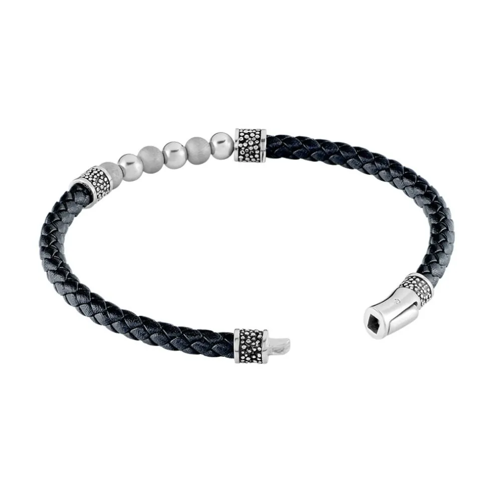Bracelet Jourdan Pheonix Cuir Noir