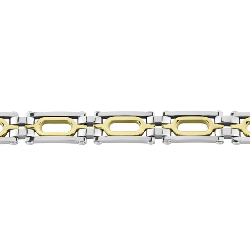 Bracelet Jourdan Wild Acier Blanc Et Jaune
