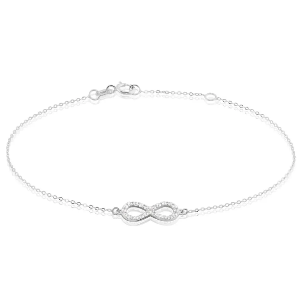 Bracelet Klothilda Or Blanc Oxyde De Zirconium