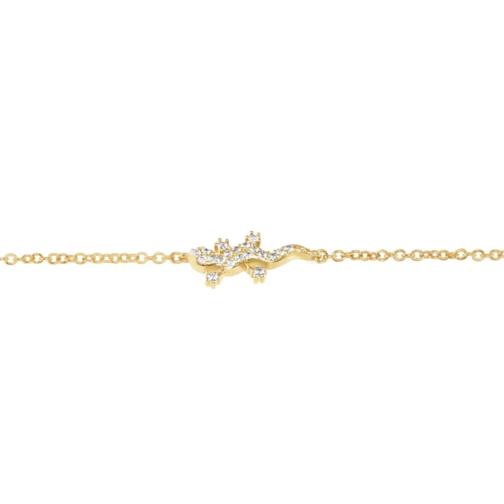 Bracelet Lehar Plaqué Or Oxyde De Zirconium