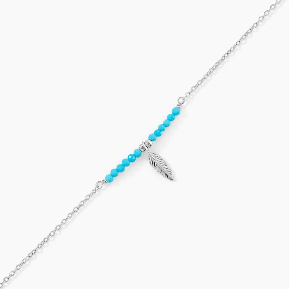 Bracelet Lottie Argent Blanc Turquoise