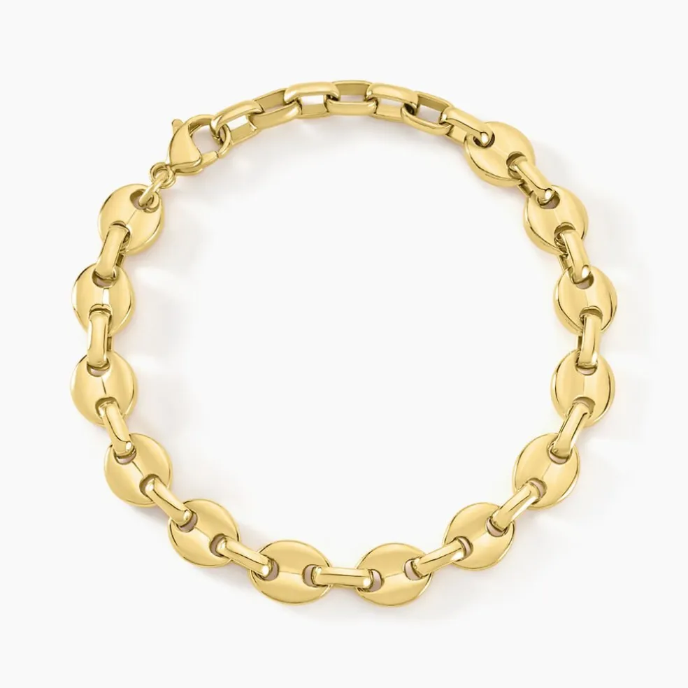 Bracelet Maille Acier Doré Cadia