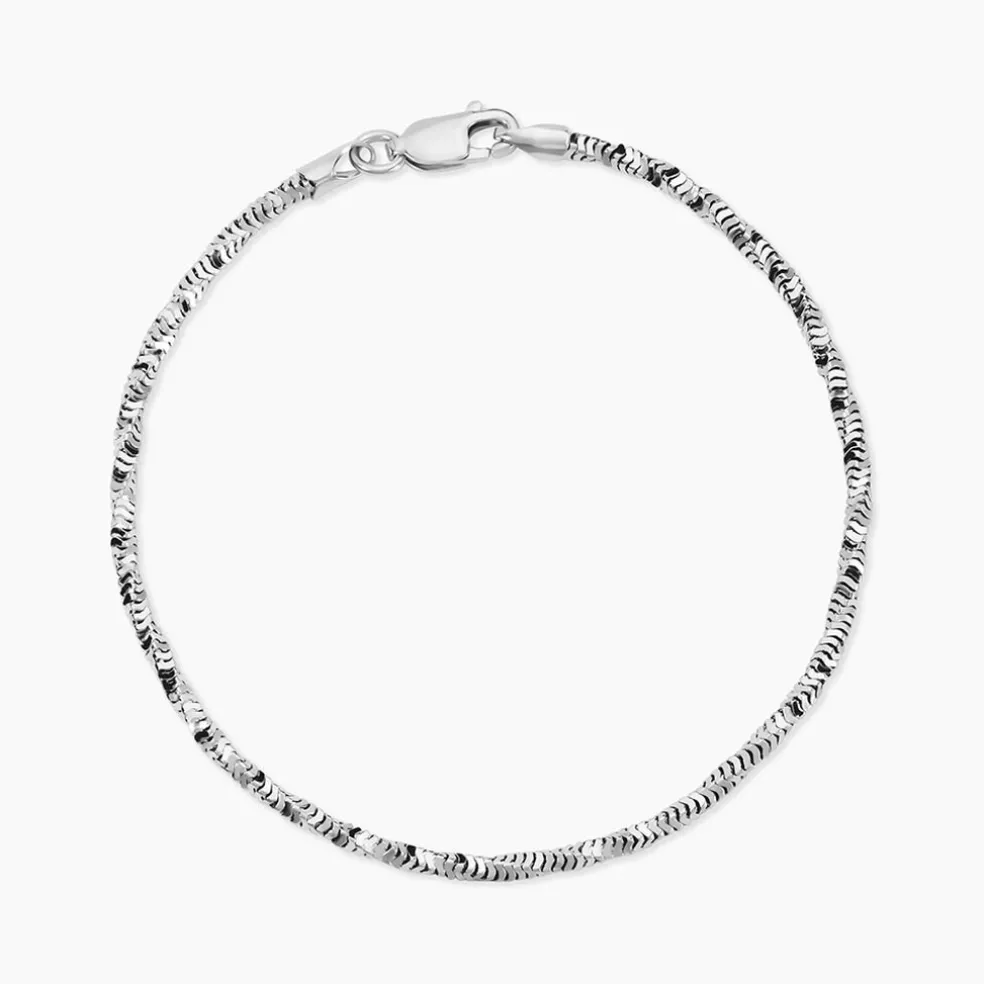 Bracelet Maille Azul Argent Blanc