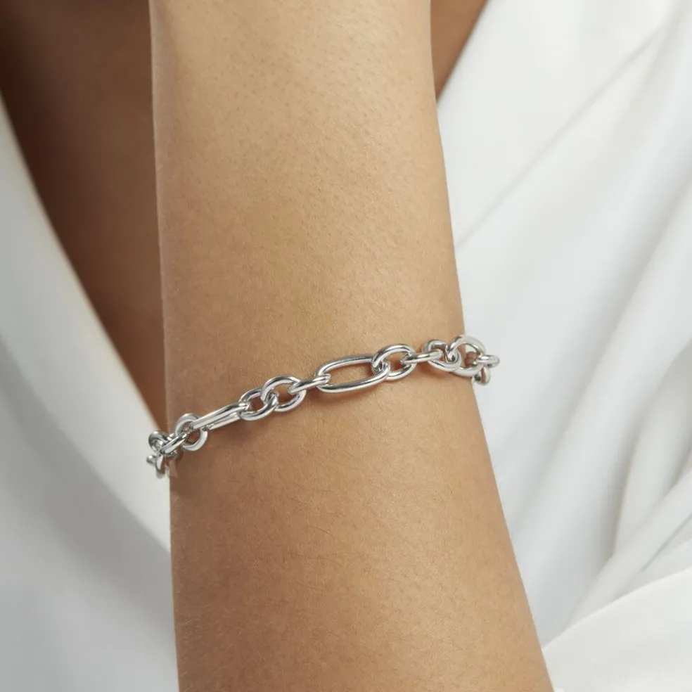 Bracelet Maille Camiorica Argent Blanc