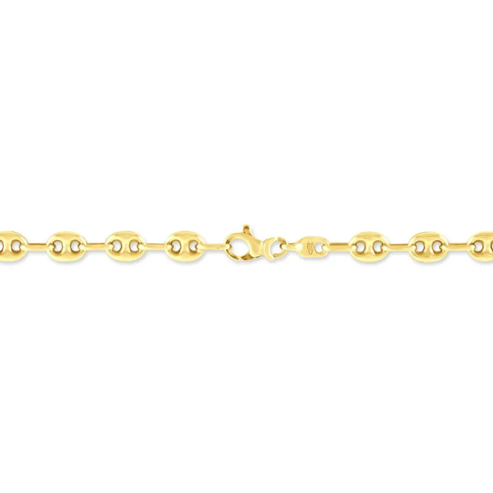 Bracelet Maille Dami Maille Grain De Café Or Jaune