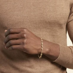 Bracelet Maille Dami Maille Grain De Café Or Jaune
