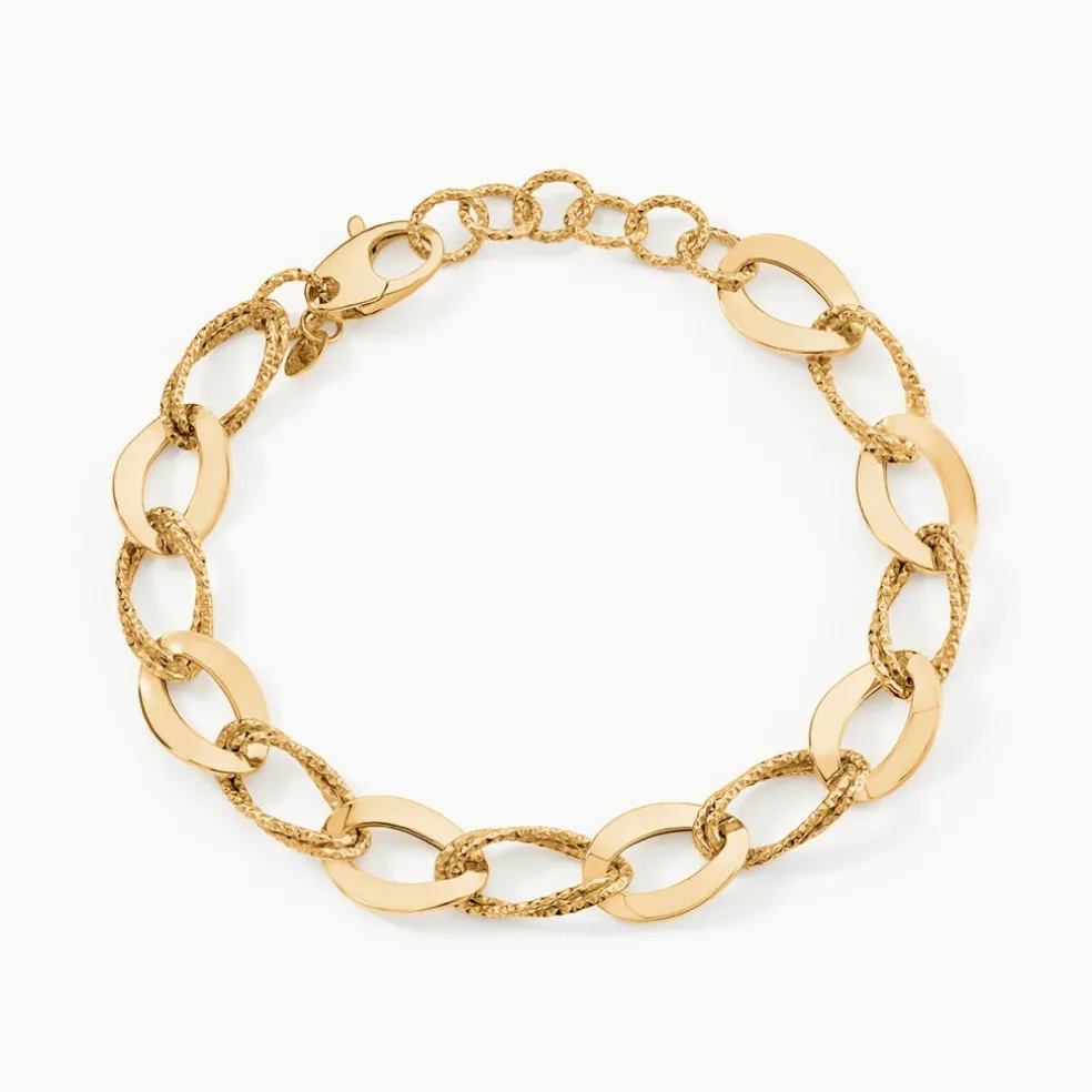 Bracelet Maille Or Jaune