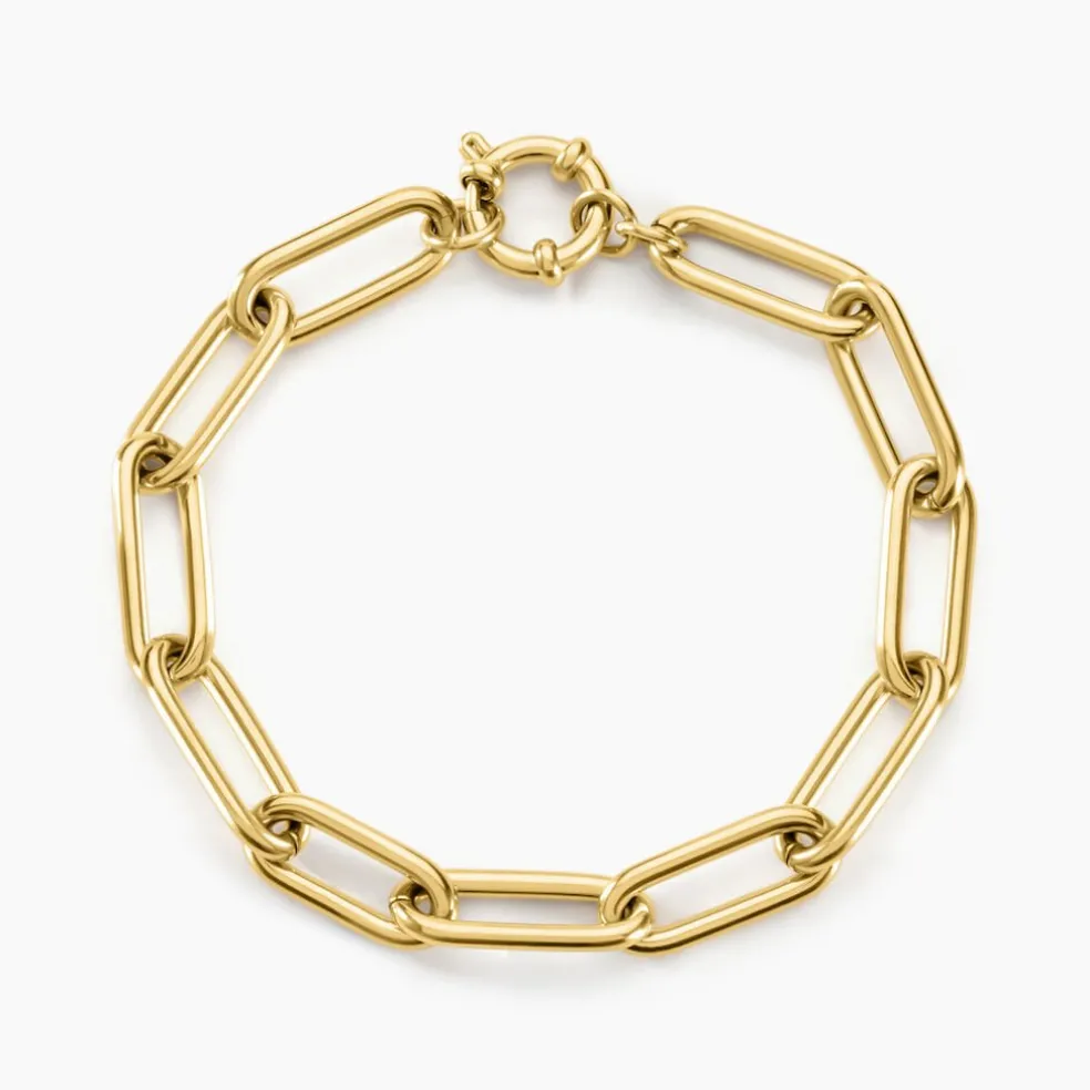 Bracelet Maille Urban Line Acier Doré