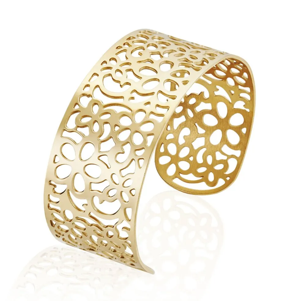 Bracelet Manchette Brenda Acier Jaune