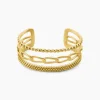 Bracelet Manchette Elain Acier Jaune