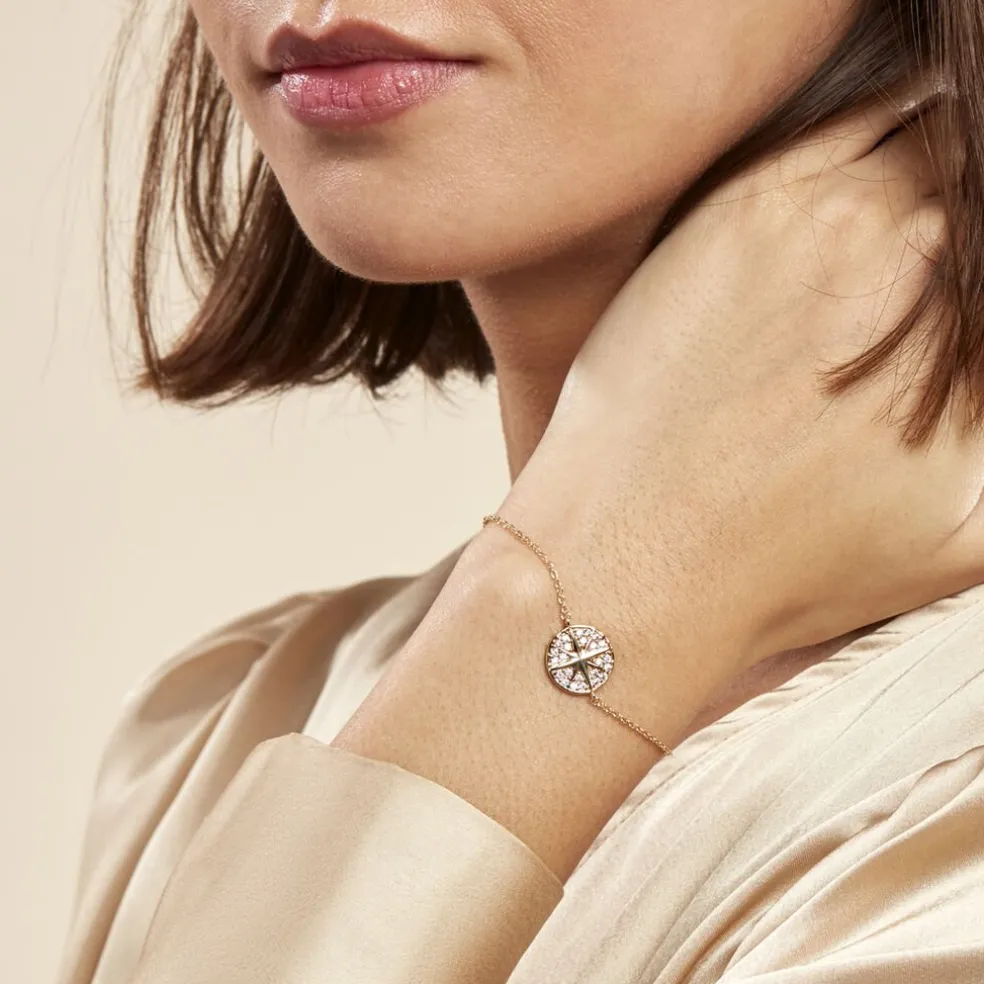 Bracelet Maria-carmen Plaqué Or Jaune Oxyde De Zirconium