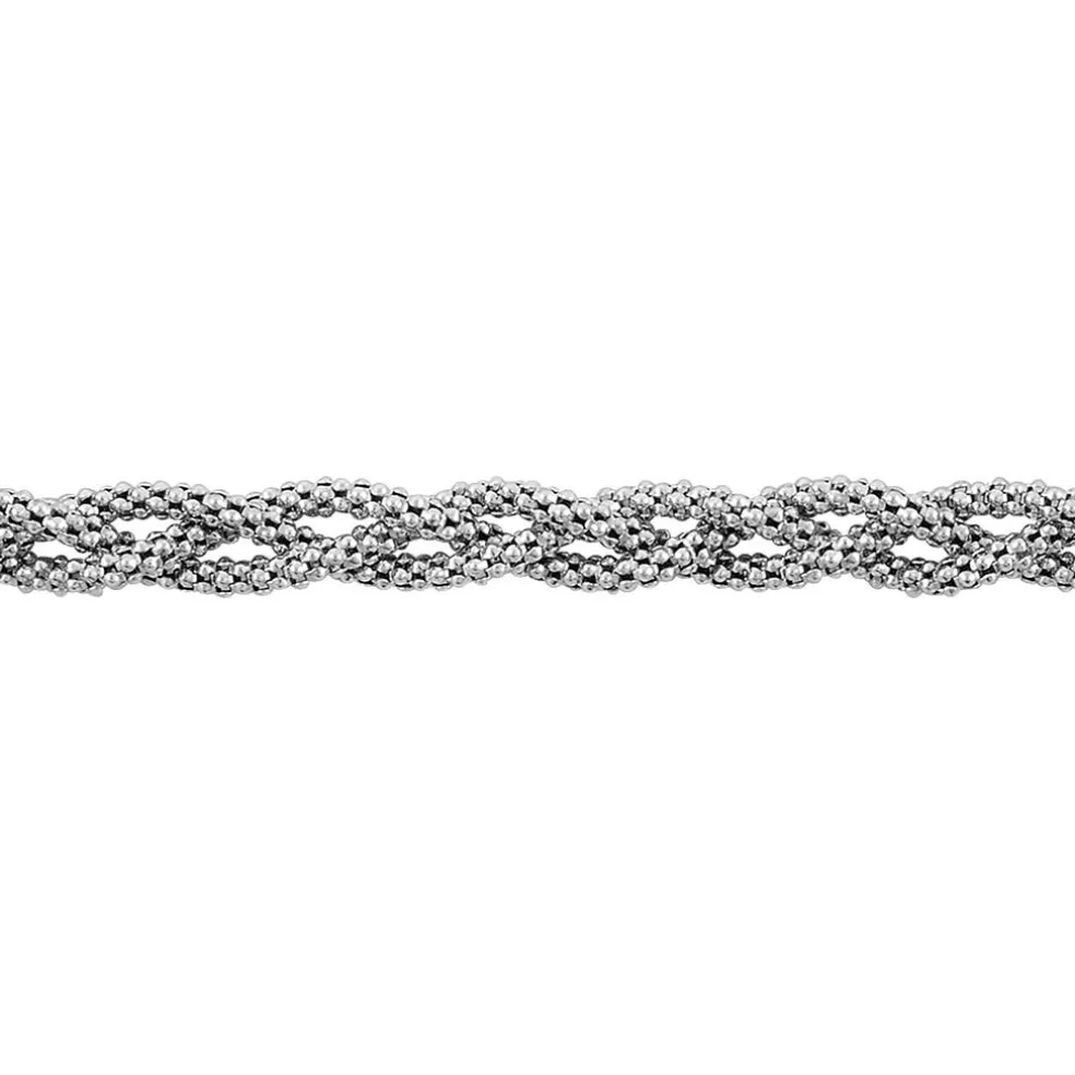 Bracelet Marie-angeline Maille Coreene Argent Blanc