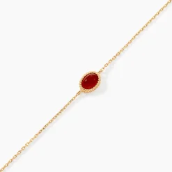Bracelet Memory Plaqué Or Jaune Pierre De Synthese