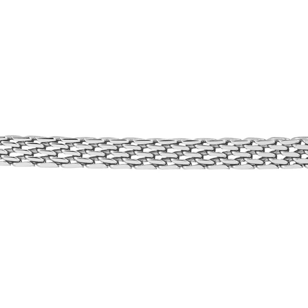 Bracelet Metropolitan Maille Fantaisie Acier Blanc