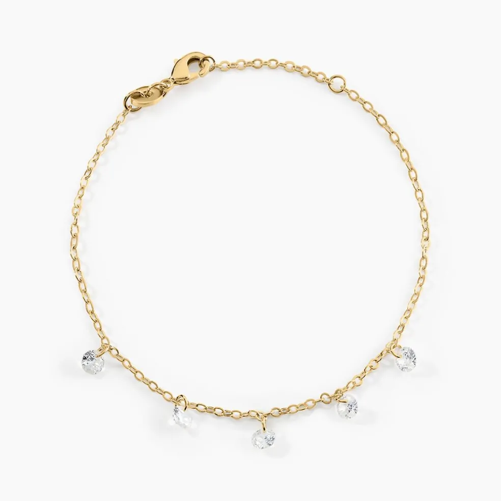 Bracelet Myosothis Plaqué Or Oxydes De Zirconium