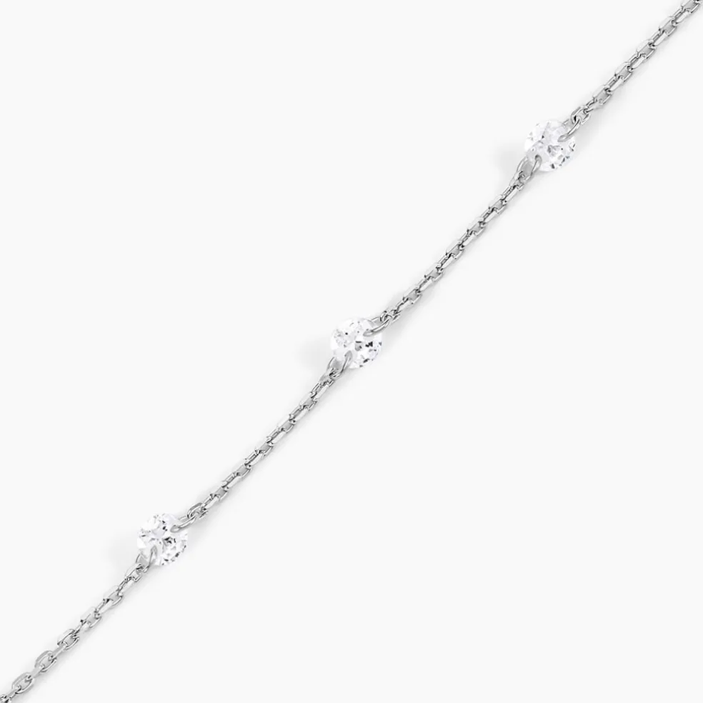 Bracelet Noha Argent Blanc Oxyde De Zirconium