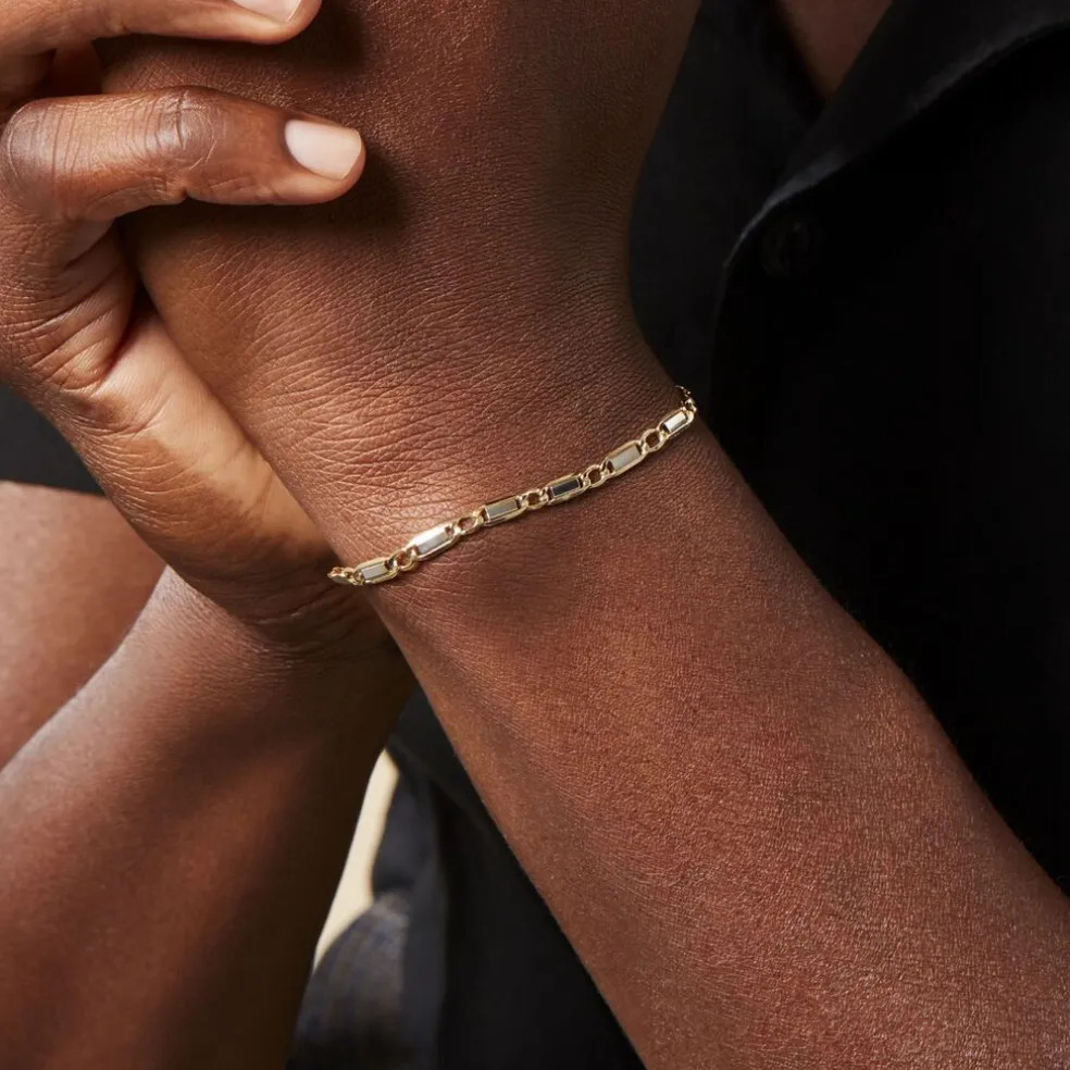 Bracelet Or Bicolore Danae