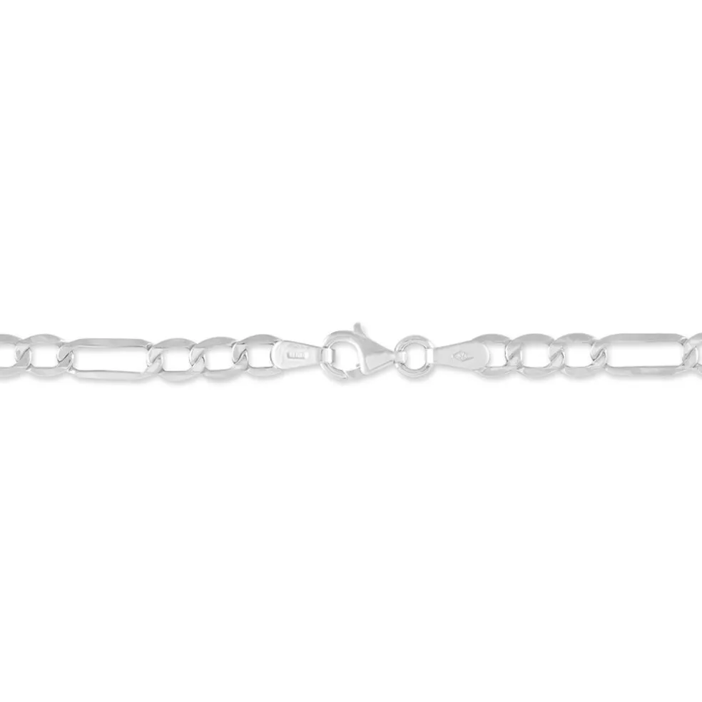 Bracelet Or Blanc Maille Alternée 1/3