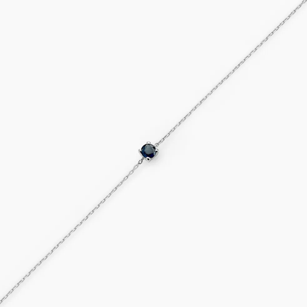 Bracelet Or Blanc Onora Saphir