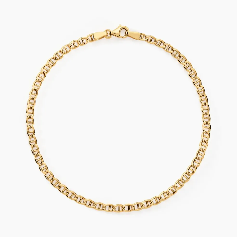 Bracelet Or Jaune Capucin Maille Marine