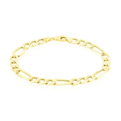 Bracelet Or Jaune Maille Alternée