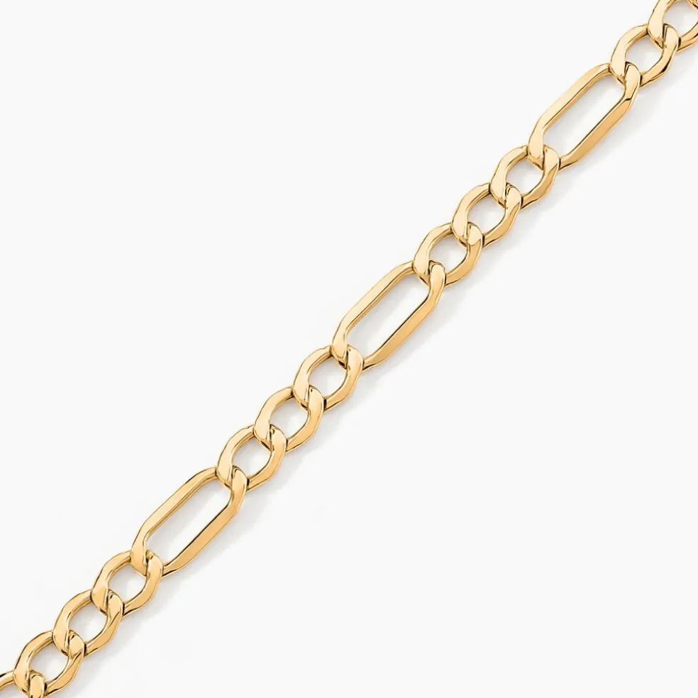 Bracelet Or Jaune Maille Alternée
