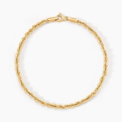 Bracelet Or Jaune Maille Corde