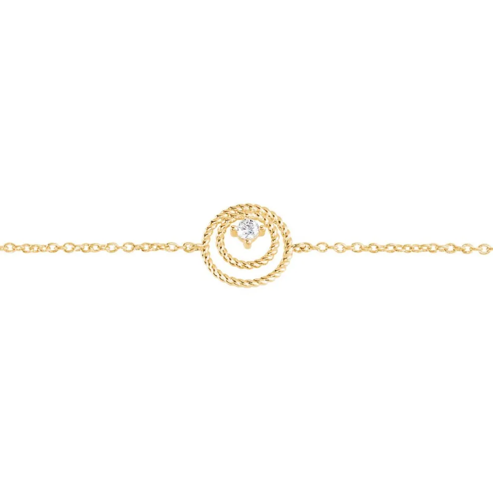 Bracelet Plaqué Or Jaune Danys Oxyde De Zirconium