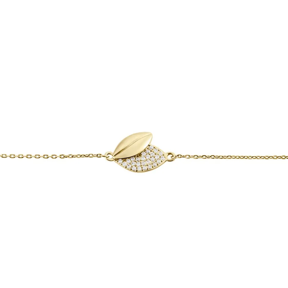 Bracelet Plaqué Or Jaune Simao Oxydes De Zirconium