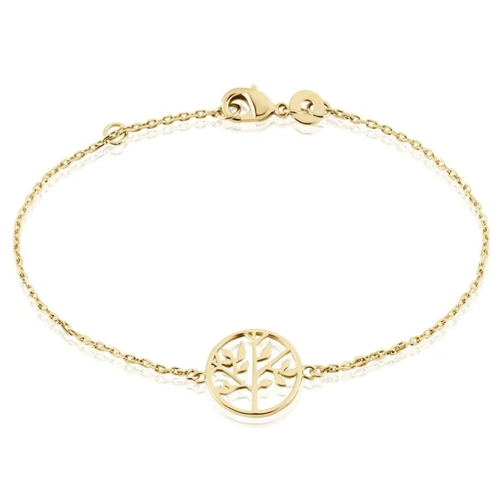 Bracelet Plaque Or Jaune Galvina