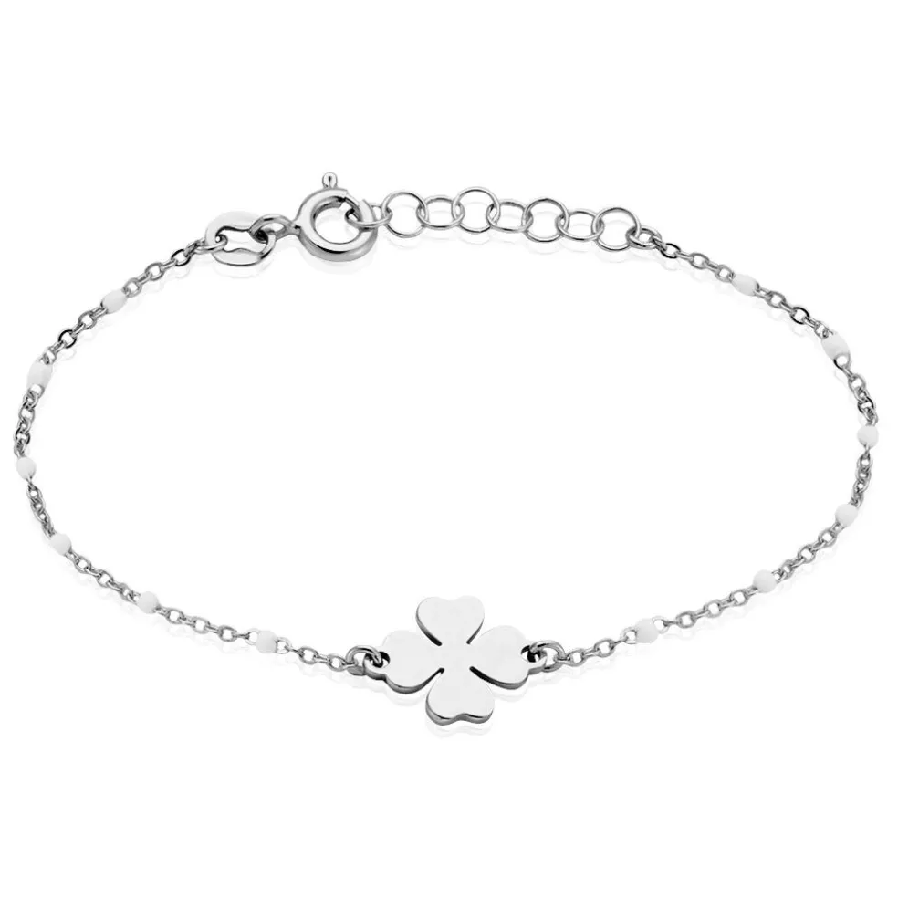 Bracelet Polka Argent Blanc