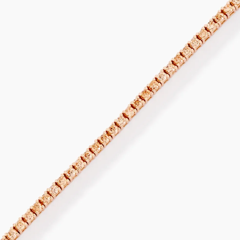 Bracelet Rio Tennis Argent Rose Oxyde De Zirconium
