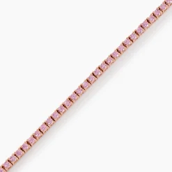 Bracelet Rio Tennis Argent Rose Oxyde De Zirconium