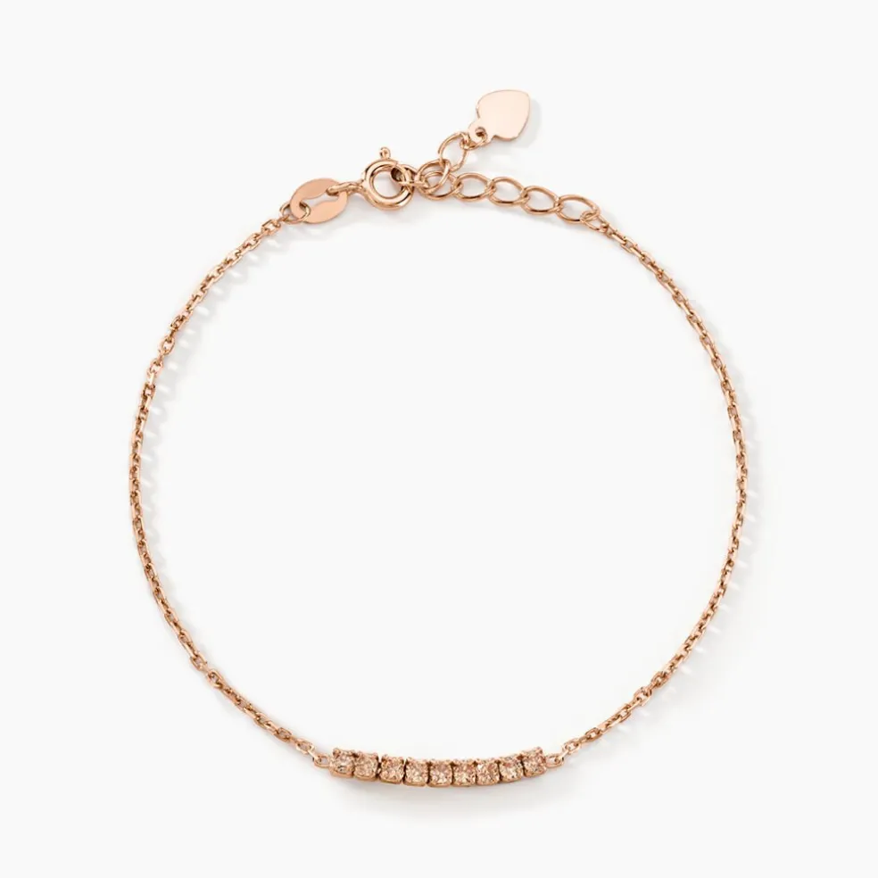Bracelet Rio Tennis Argent Rose Oxyde De Zirconium