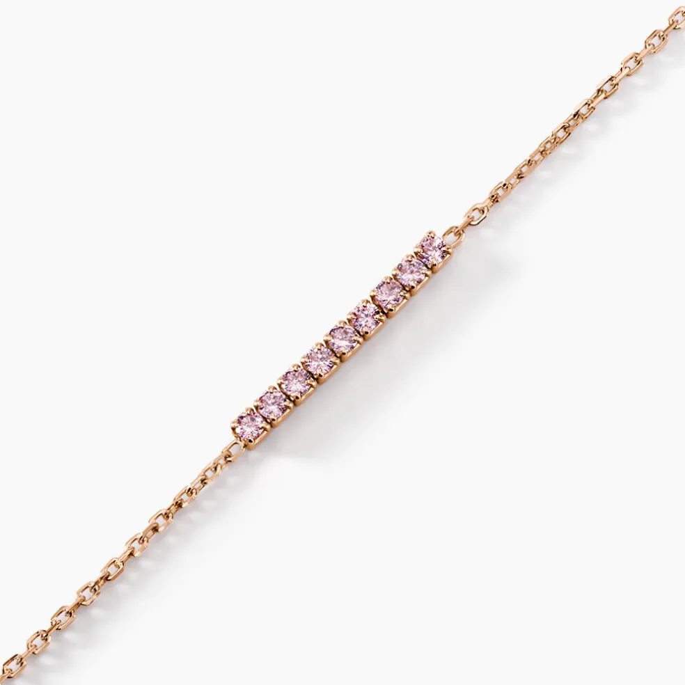 Bracelet Rio Tennis Argent Rose Oxyde De Zirconium