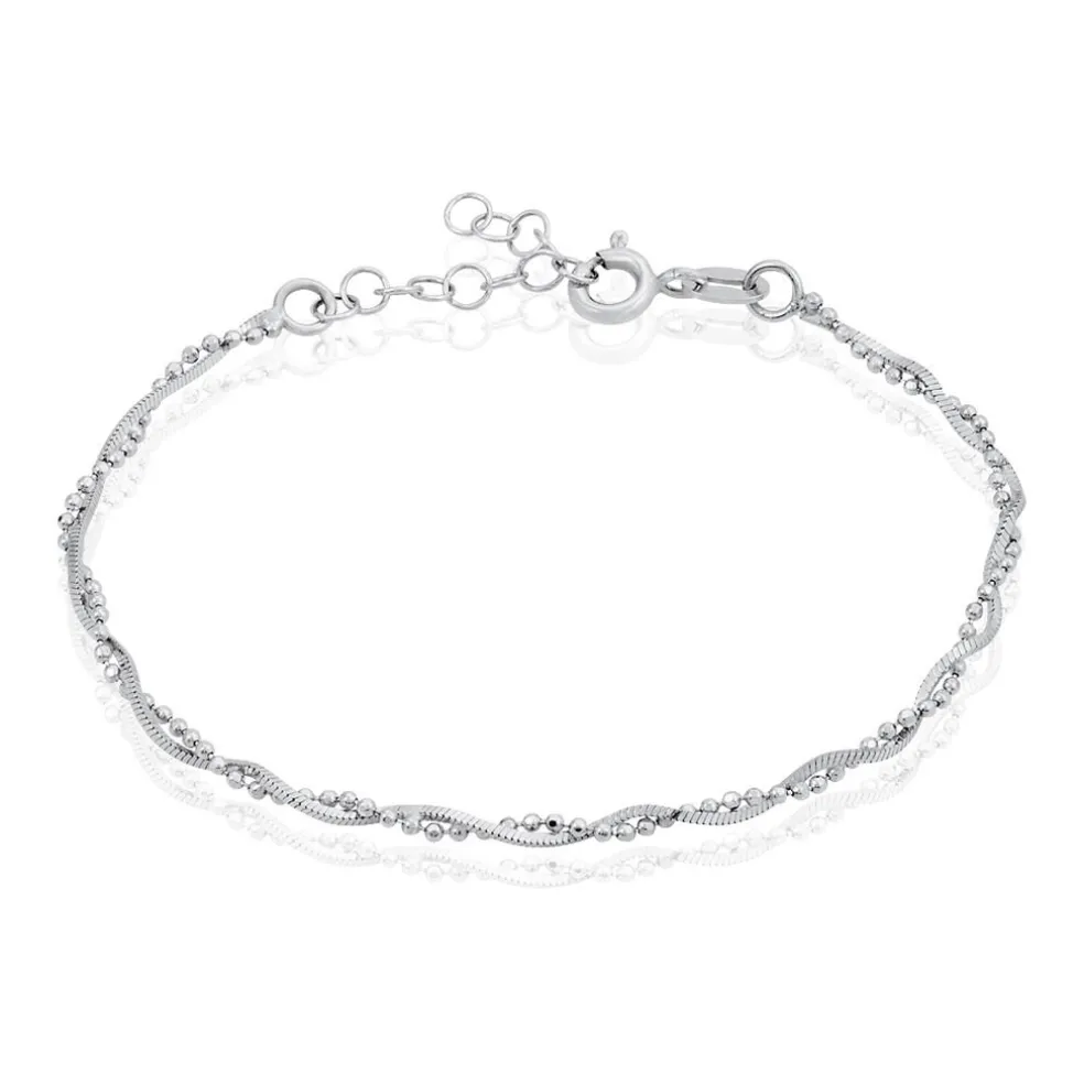 Bracelet Saman Argent Blanc