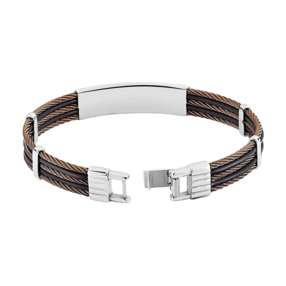 Bracelet Sawssan Or Acier Bicolore