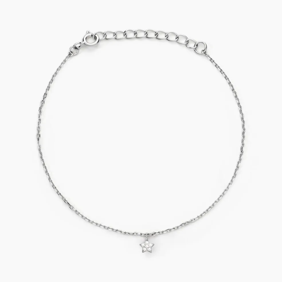 Bracelet Saya Argent Blanc Oxyde De Zirconium