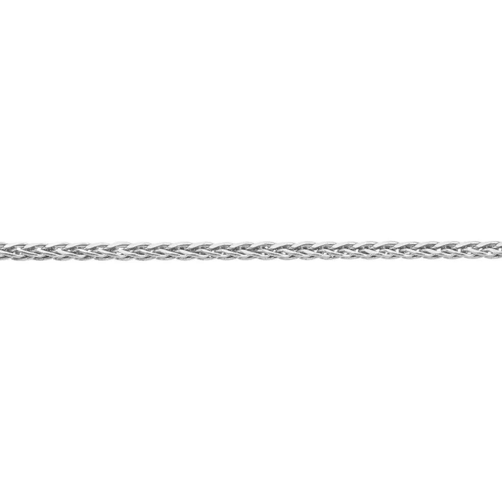 Bracelet Sherihane Maille Palmier Argent Blanc