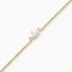 Bracelet Siona Plaque Or Jaune Oxyde De Zirconium