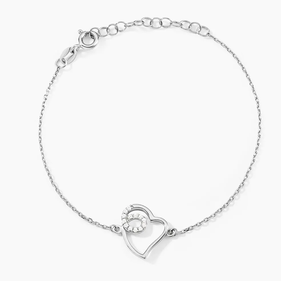 Bracelet Soa Argent Blanc Oxyde De Zirconium