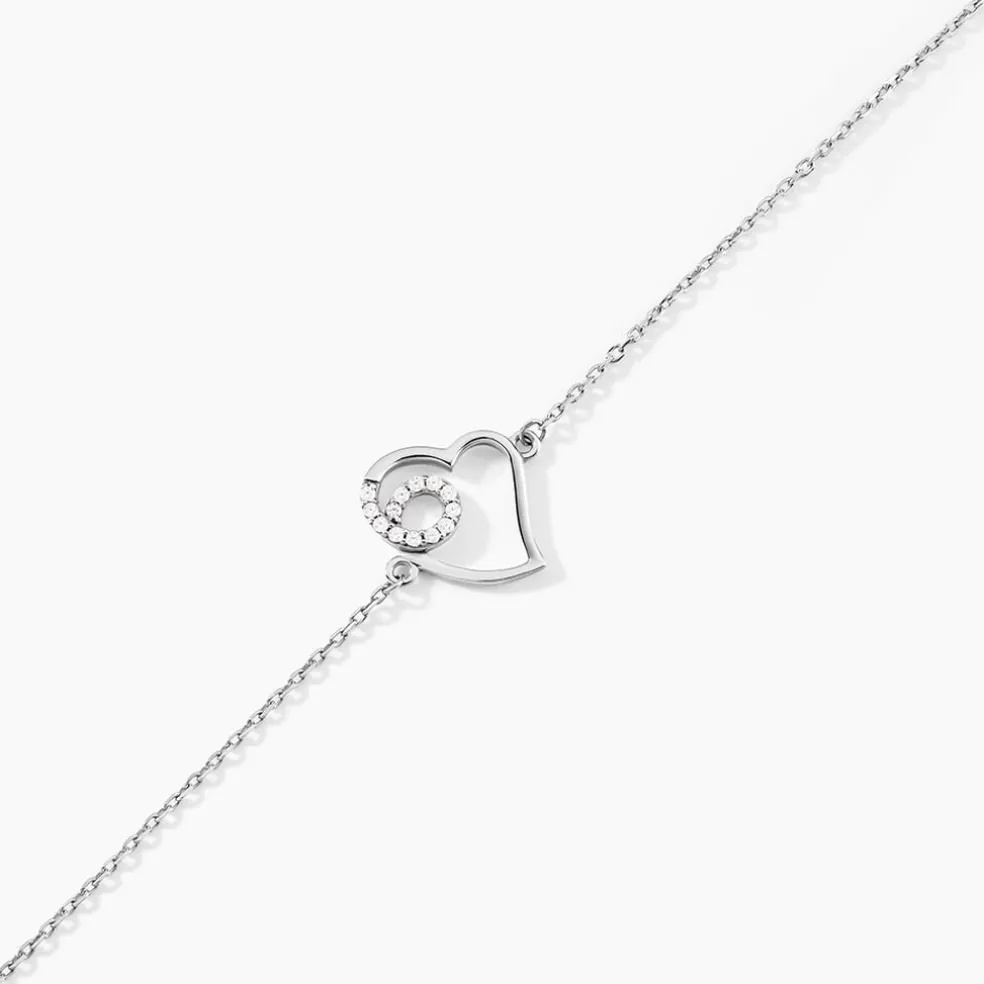 Bracelet Soa Argent Blanc Oxyde De Zirconium