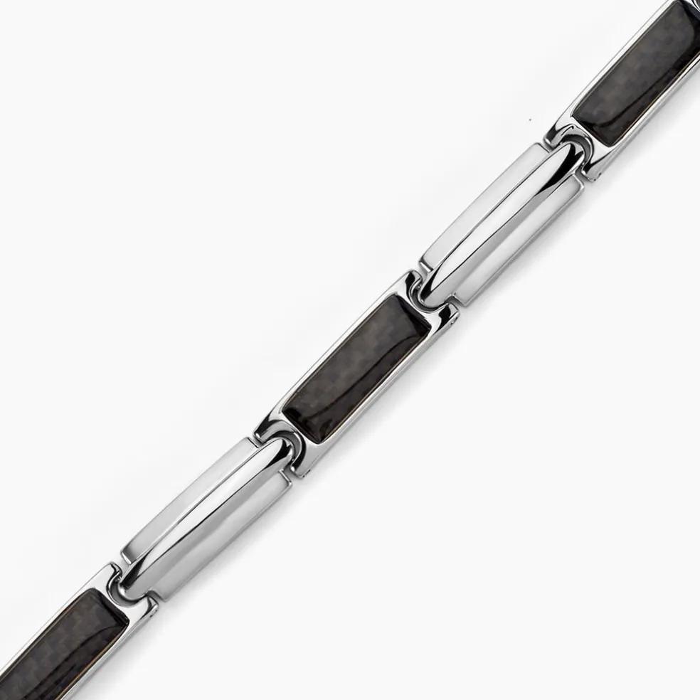 Bracelet Street Acier Blanc