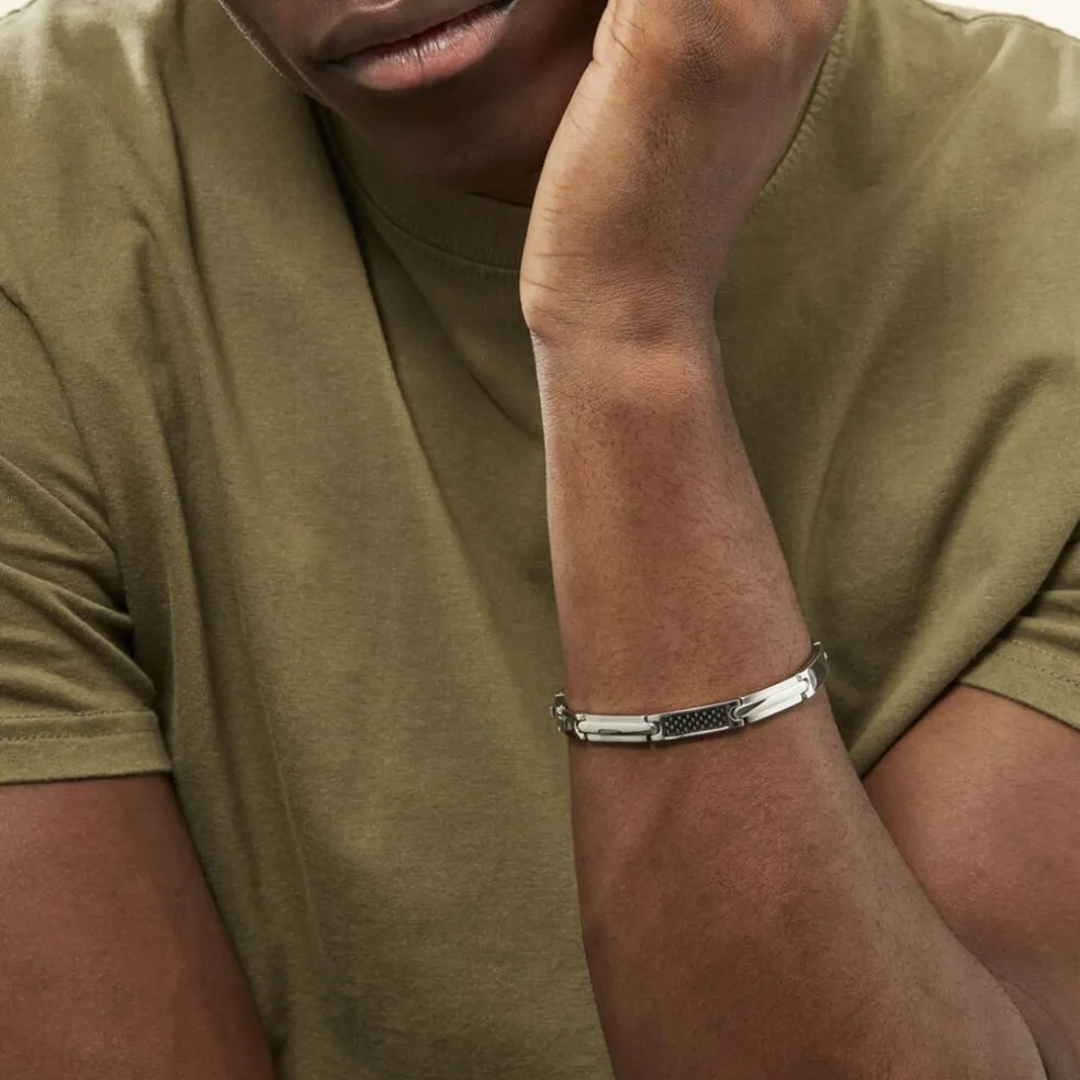 Bracelet Street Acier Blanc