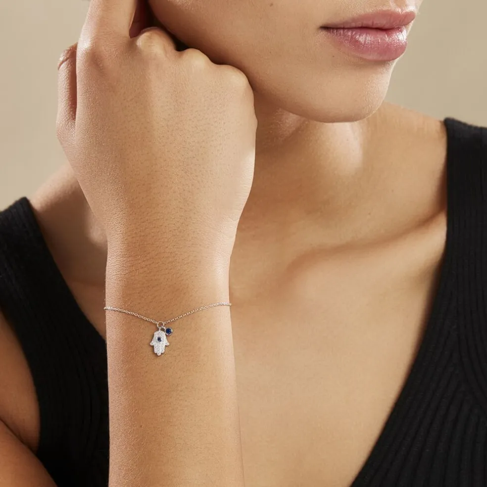 Bracelet Symbolique Argent Blanc Oxyde De Zirconium
