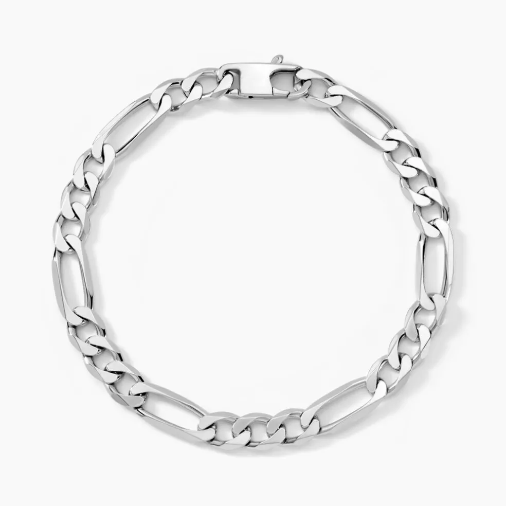 Bracelet Vivian Maille Alternee 1/3 Argent Blanc